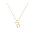 Gimel - Hebrew Alef-Bet letter diamond Necklace - G letter