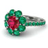Glamorous Ruby Halo Engagement Ring - Amaya No. 27 image 1