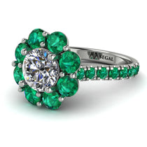 Glamorous Diamond Halo Engagement Ring - Amaya No. 18 image 1