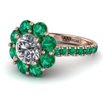 Glamorous Diamond Halo Engagement Ring - Amaya No. 17 image 1