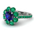 Glamorous Sapphire Halo Engagement Ring - Amaya No. 30