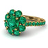 Glamorous Emerald Halo Engagement Ring - Amaya No. 19 image 1