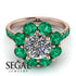 Glamorous Diamond Halo Engagement Ring - Amaya No. 17 image 3