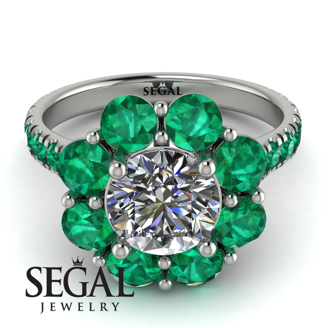 Glamorous Diamond Halo Engagement Ring - Amaya No. 18