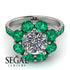 Glamorous Diamond Halo Engagement Ring - Amaya No. 18