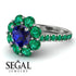 Glamorous Sapphire Halo Engagement Ring - Amaya No. 30 image 10