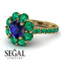 Glamorous Sapphire Halo Engagement Ring - Amaya No. 28 image 10