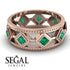 Glamorous Emerald Wedding Ring - Lucas No. 5 image 6