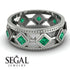 Glamorous Emerald Wedding Ring - Lucas No. 6