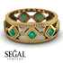 Glamorous Emerald Wedding Ring - Lucas No. 4