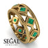 Glamorous Emerald Wedding Ring - Lucas No. 4 image 3