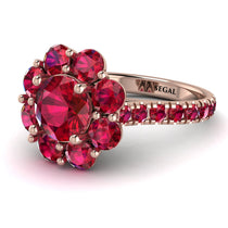 Glamorous Ruby Halo Engagement Ring - Amaya No. 56 image 1
