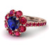 Glamorous Sapphire Halo Engagement Ring - Amaya No. 59 image 1