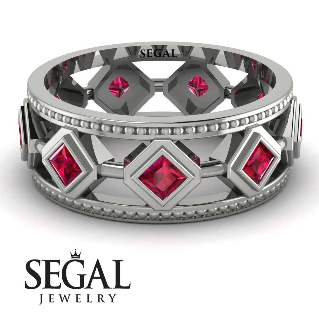 Glamorous Ruby Wedding Ring - Lucas No. 12