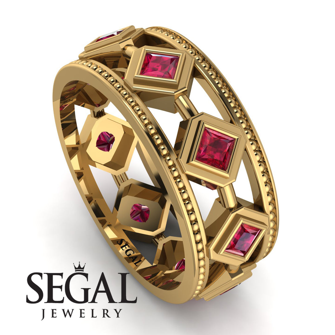 Glamorous Ruby Wedding Ring - Lucas No. 10