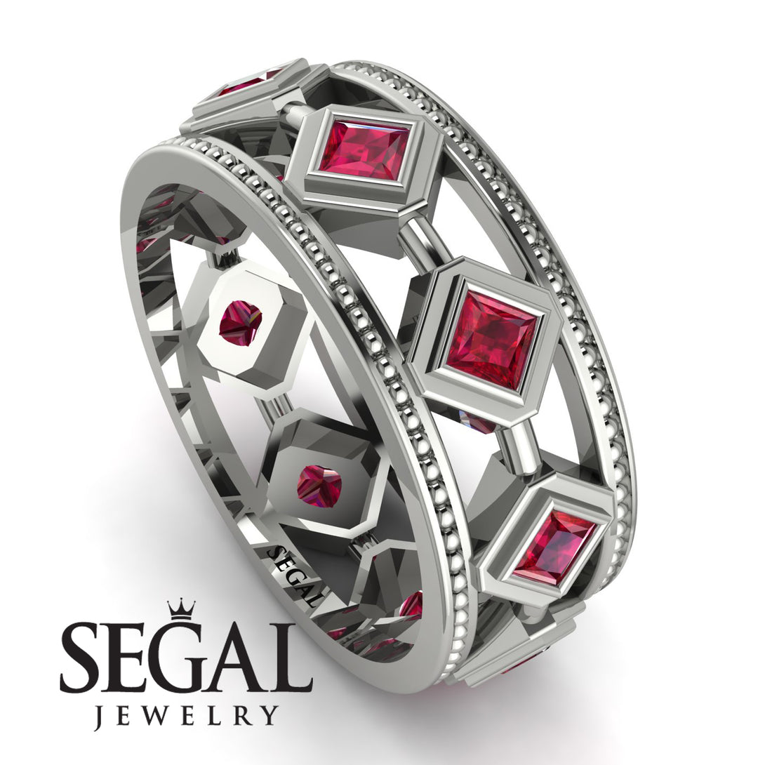 Glamorous Ruby Wedding Ring - Lucas No. 12