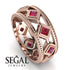 Glamorous Ruby Wedding Ring - Lucas No. 11