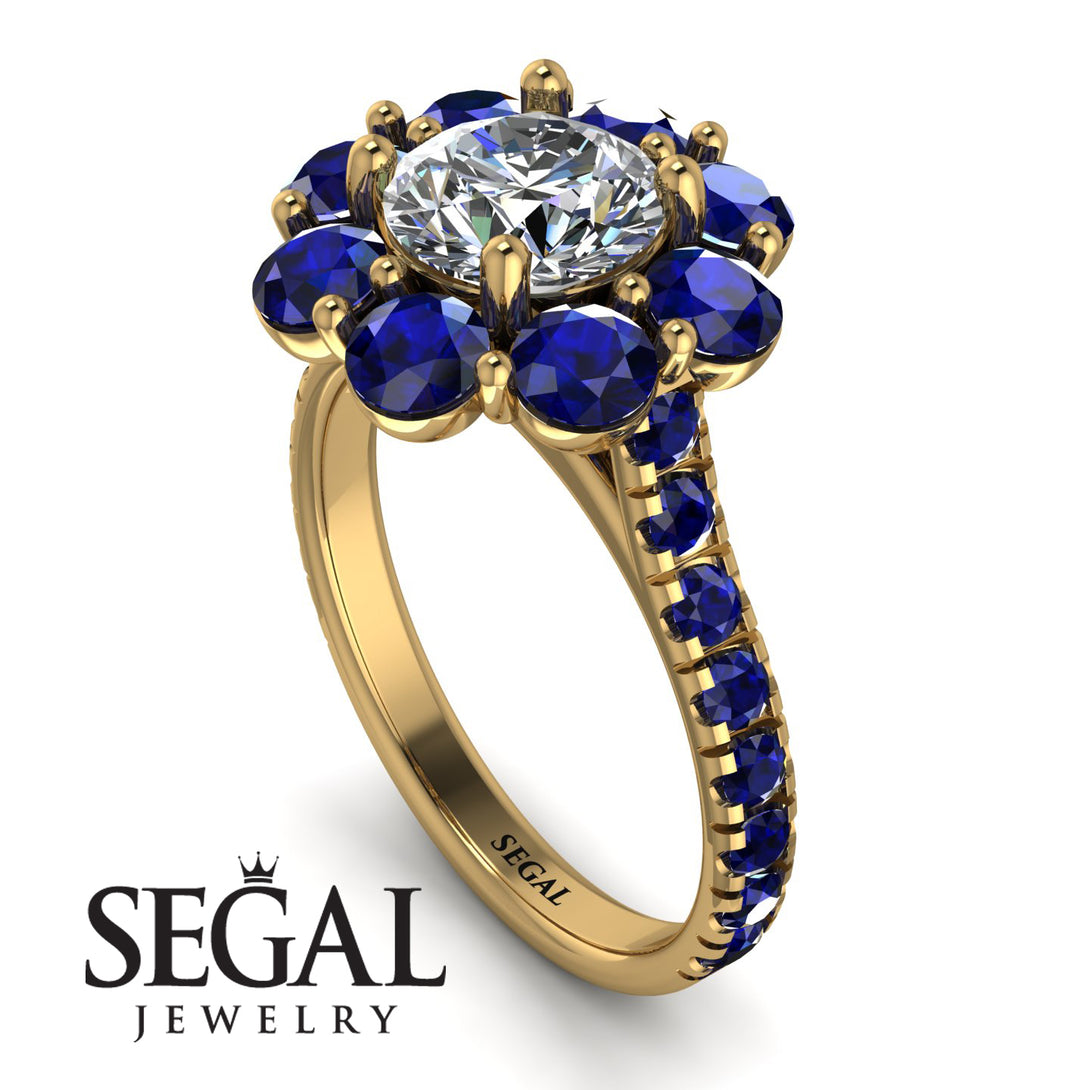 Glamorous Diamond Halo Engagement Ring - Amaya No. 61