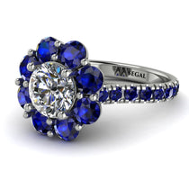 Glamorous Diamond Halo Engagement Ring - Amaya No. 63 image 1