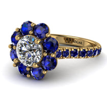 Glamorous Diamond Halo Engagement Ring - Amaya No. 61 image 1