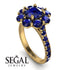 Glamorous Sapphire Halo Engagement Ring - Amaya No. 73 image 2