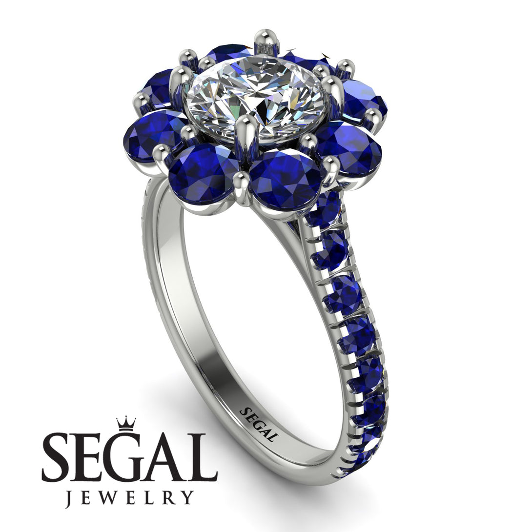 Glamorous Diamond Halo Engagement Ring - Amaya No. 63
