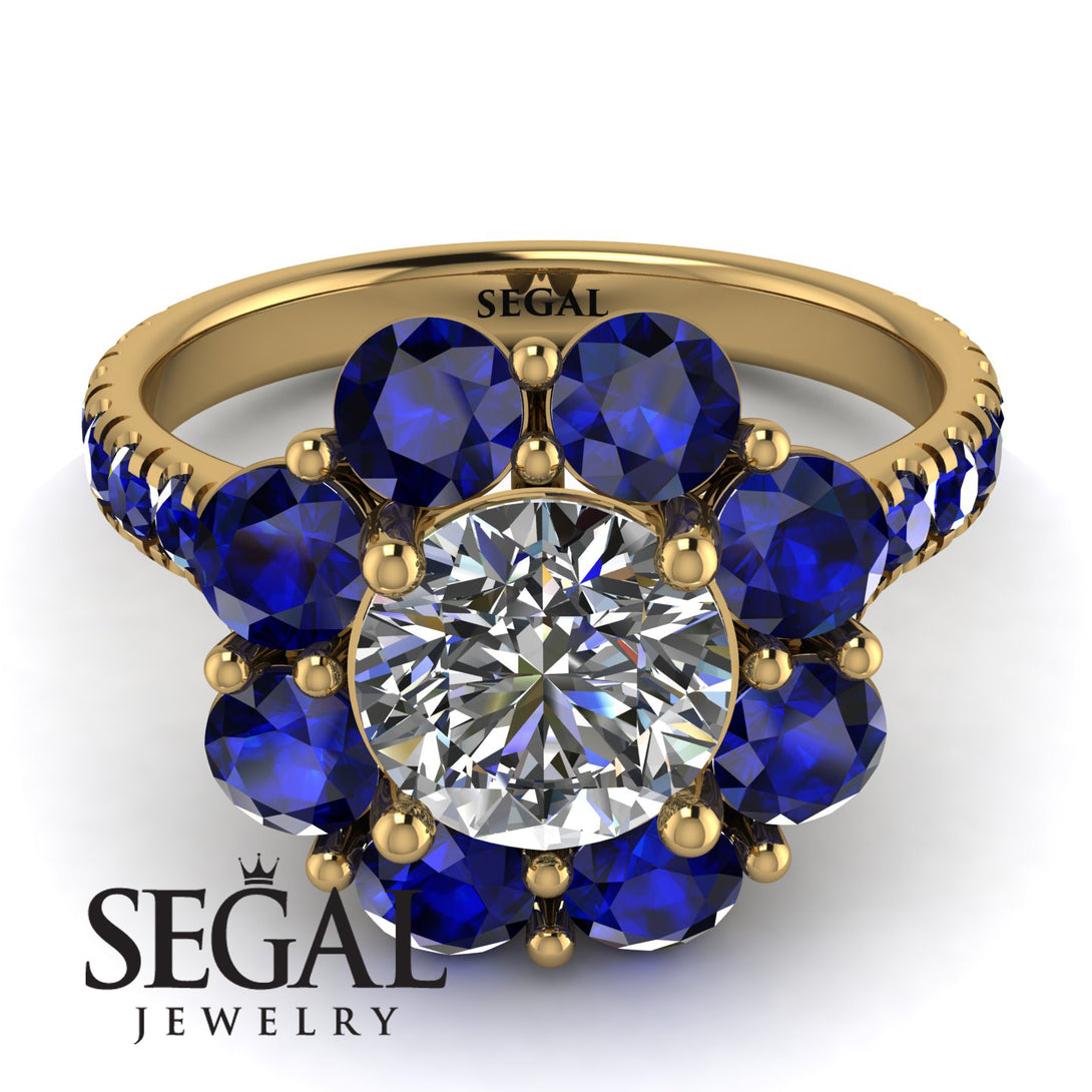 Glamorous Diamond Halo Engagement Ring - Amaya No. 61