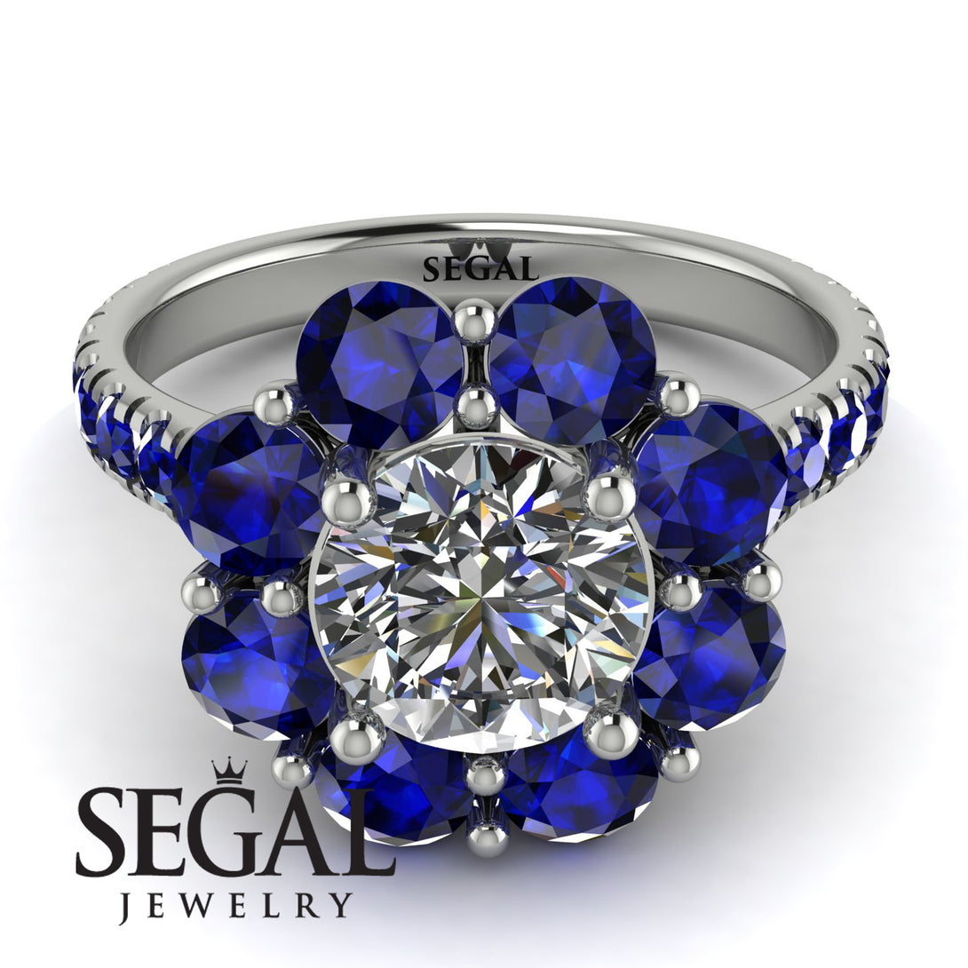 Glamorous Diamond Halo Engagement Ring - Amaya No. 63