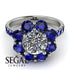 Glamorous Diamond Halo Engagement Ring - Amaya No. 63 image 3