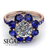 Glamorous Diamond Halo Engagement Ring - Amaya No. 62