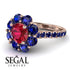 Glamorous Ruby Halo Engagement Ring - Amaya No. 71 image 10