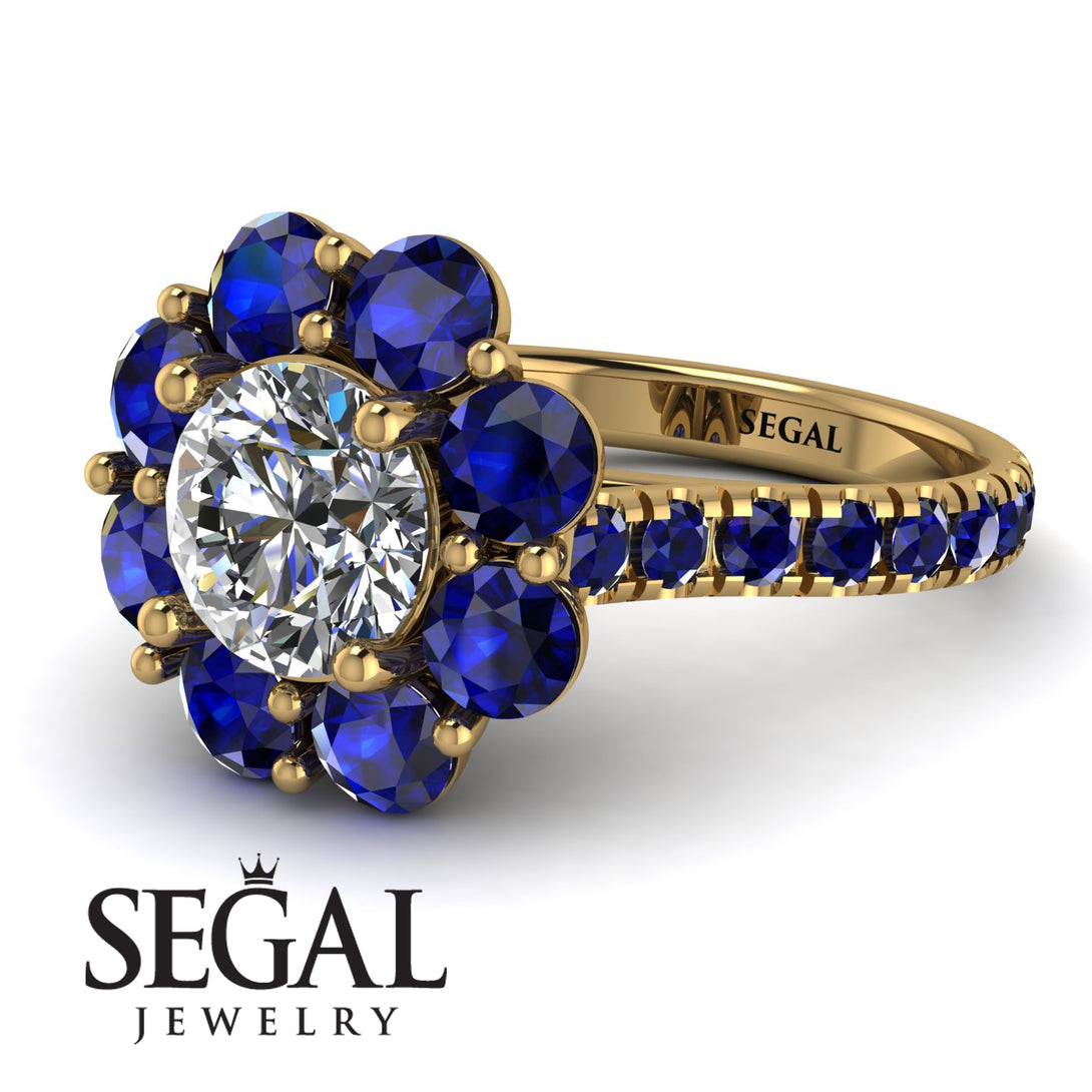 Glamorous Diamond Halo Engagement Ring - Amaya No. 61