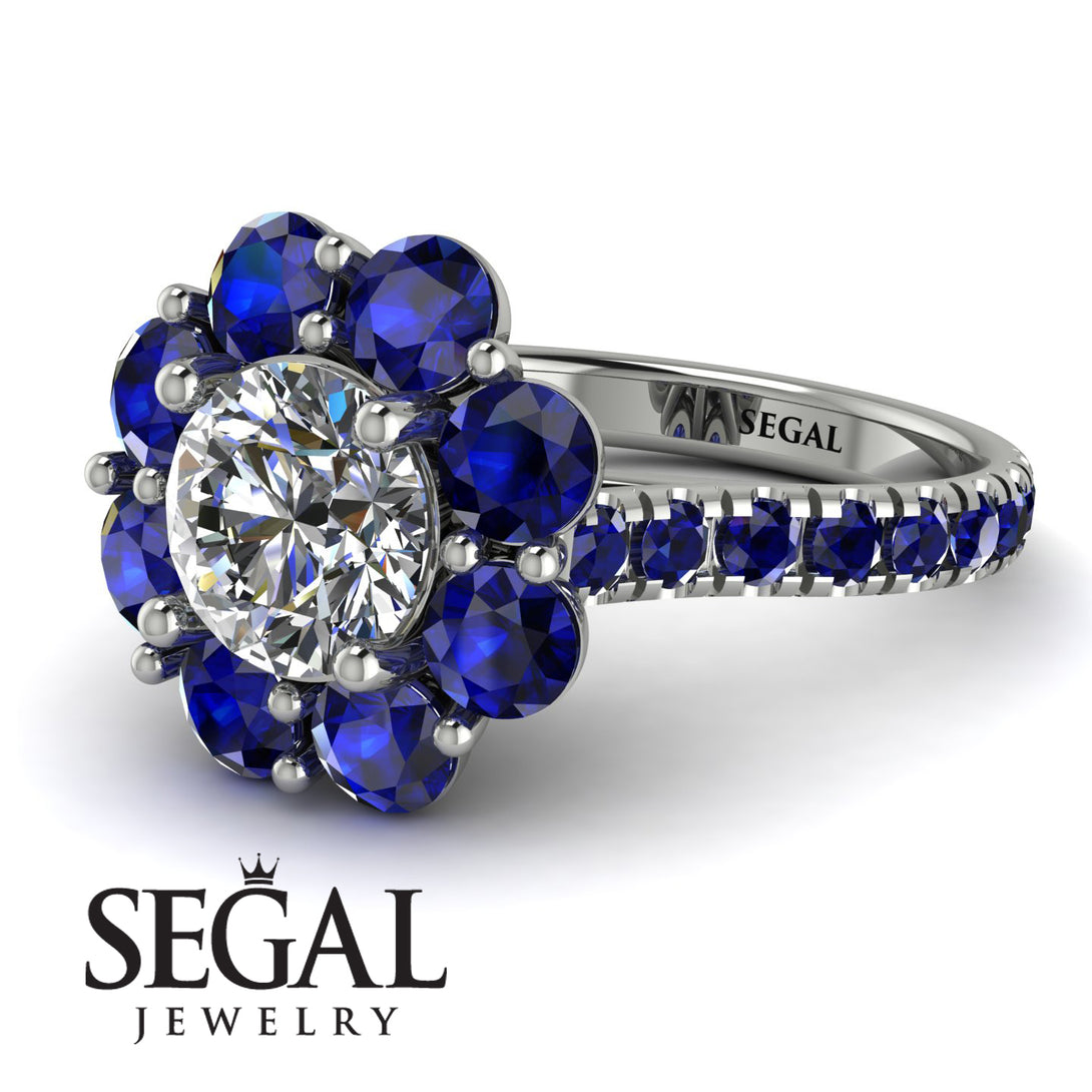 Glamorous Diamond Halo Engagement Ring - Amaya No. 63