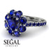 Glamorous Sapphire Halo Engagement Ring - Amaya No. 75 image 10