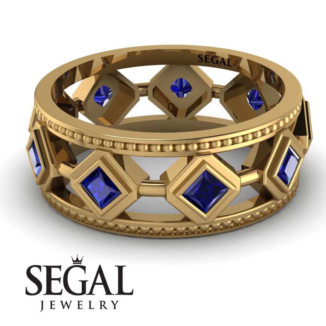 Glamorous Sapphire Wedding Ring - Lucas No. 13