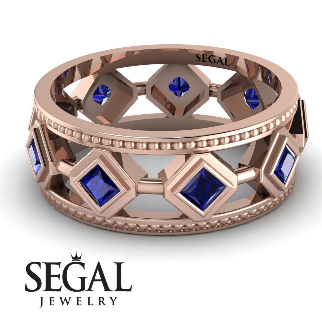 Glamorous Sapphire Wedding Ring - Lucas No. 14