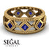 Glamorous Sapphire Wedding Ring - Lucas No. 13