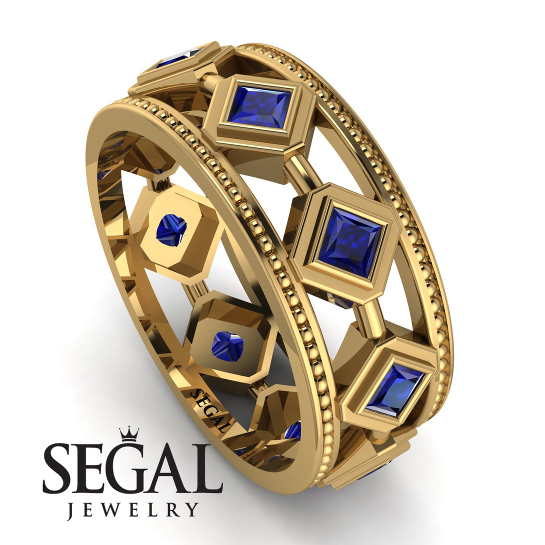 Glamorous Sapphire Wedding Ring - Lucas No. 13