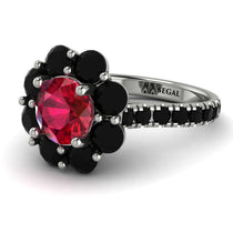 Glamorous Ruby Halo Engagement Ring - Amaya No. 42 image 1