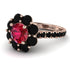 Glamorous Ruby Halo Engagement Ring - Amaya No. 41 image 1