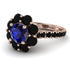 Glamorous Sapphire Halo Engagement Ring - Amaya No. 44 image 1