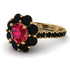 Glamorous Ruby Halo Engagement Ring - Amaya No. 40