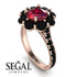 Glamorous Ruby Halo Engagement Ring - Amaya No. 41 image 2