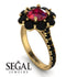 Glamorous Ruby Halo Engagement Ring - Amaya No. 40