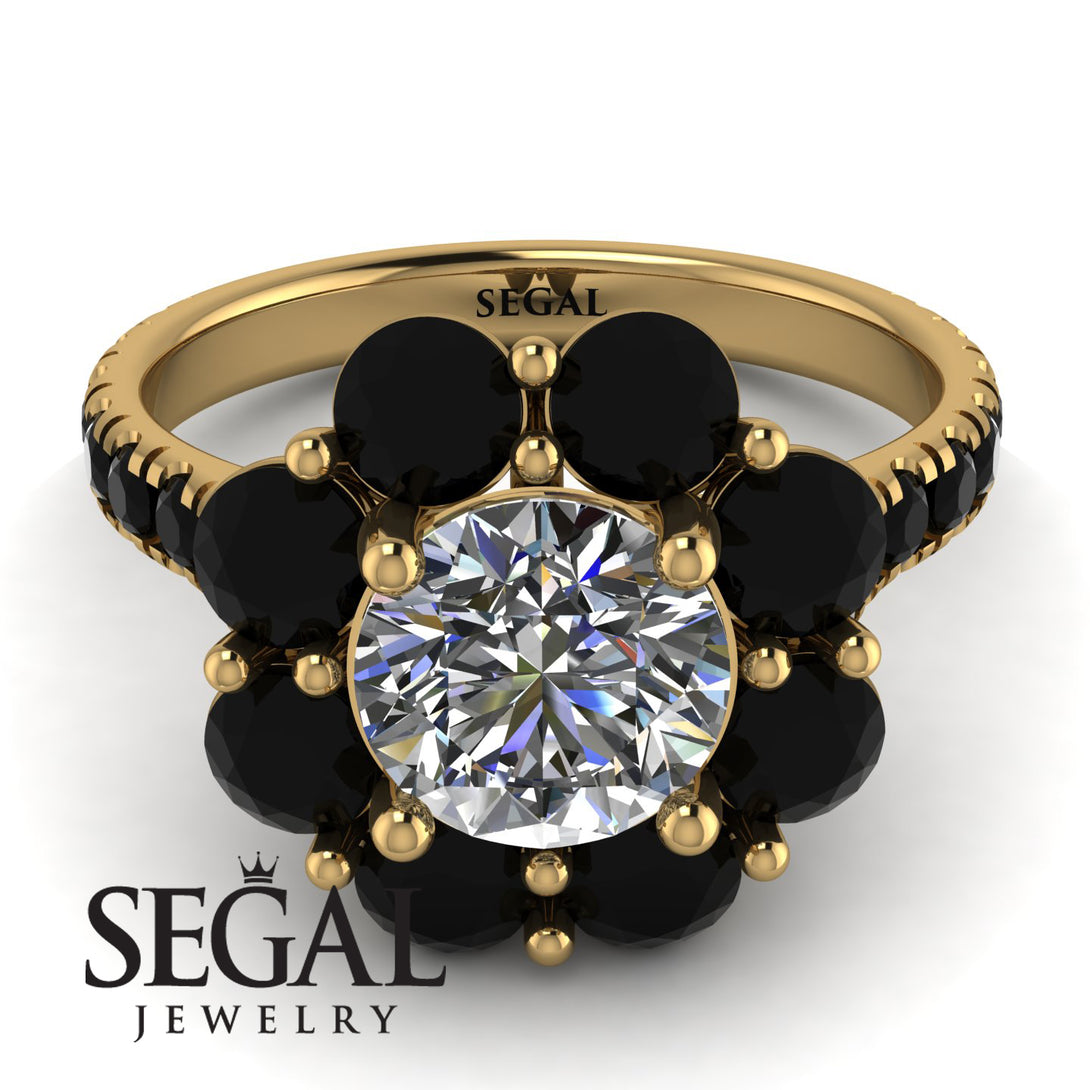 Glamorous Diamond Halo Engagement Ring - Amaya No. 31