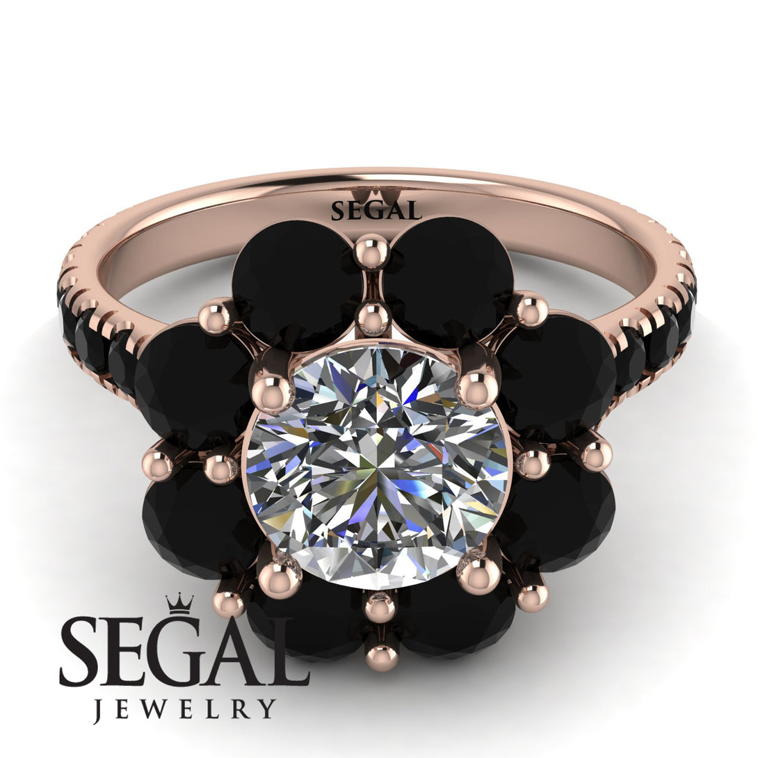 Glamorous Diamond Halo Engagement Ring - Amaya No. 32