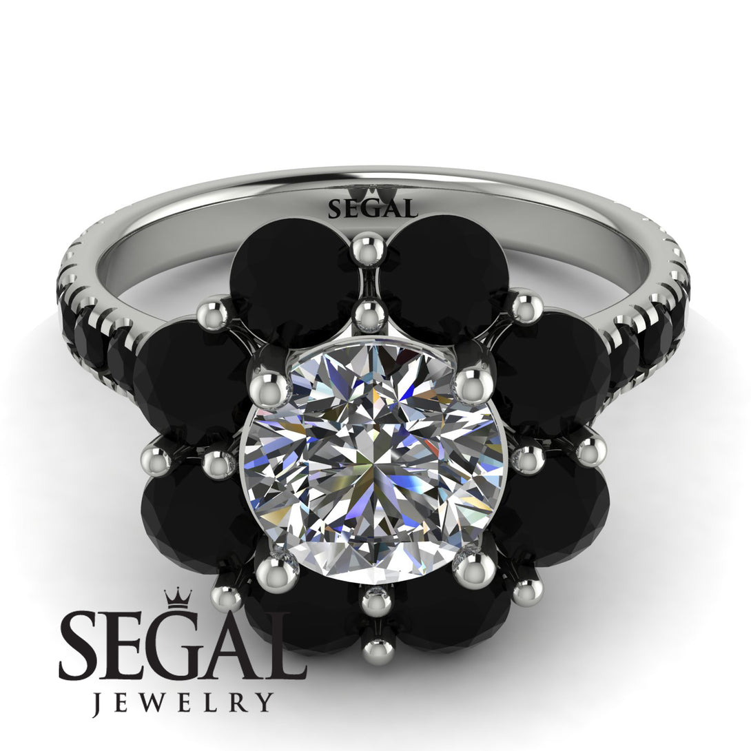 Glamorous Diamond Halo Engagement Ring - Amaya No. 33