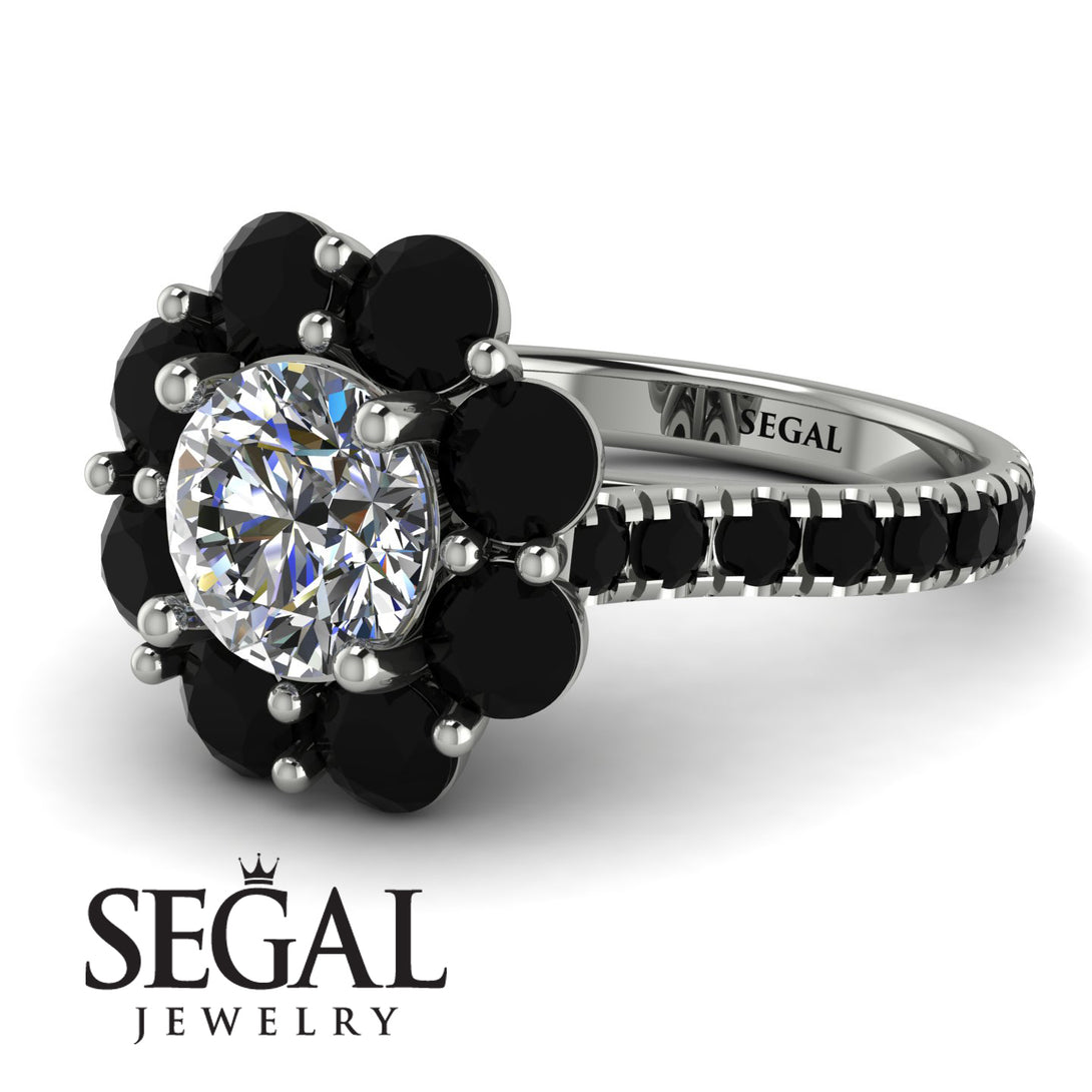 Glamorous Diamond Halo Engagement Ring - Amaya No. 33