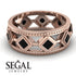Glamorous Black Diamond Wedding Ring - Lucas No. 8