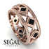 Glamorous Black Diamond Wedding Ring - Lucas No. 8